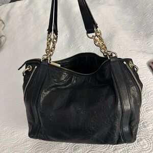 Elegant Black Leather Women's Bag